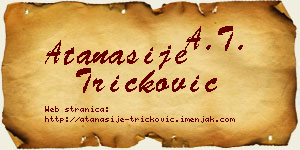 Atanasije Tričković vizit kartica